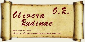 Olivera Rudinac vizit kartica